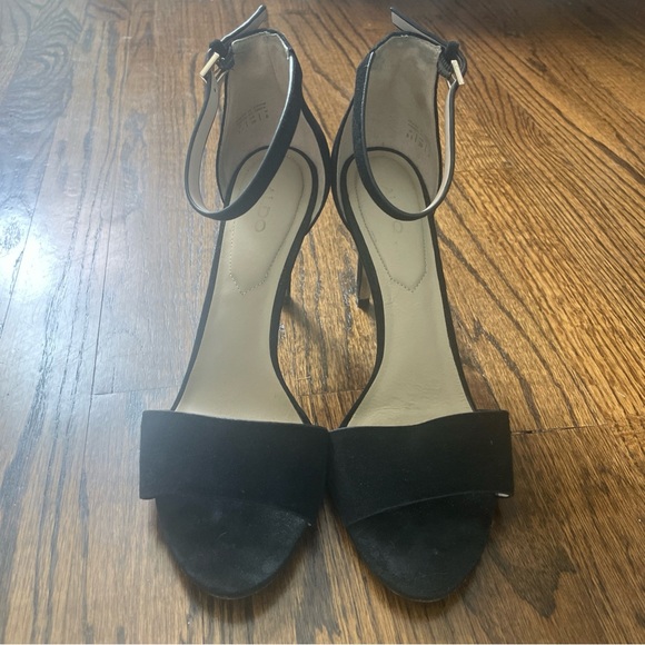 Aldo Ankle Strap Black Suede Leather 4” Pumps Heels Stilettos Women's - Picture 1 of 7